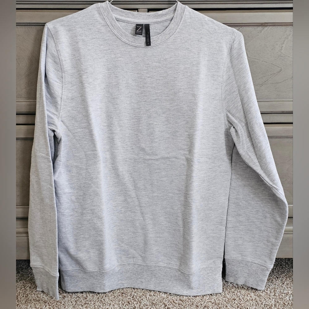 Zella Men's Heather Light Gray Crewneck Sweater